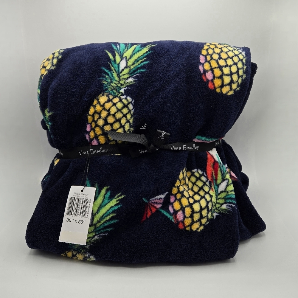 Vera Bradley Toucan Party Pineapple Throw Blanket